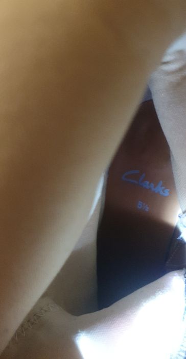 Cizme clarks piele naturala bej elastic pe gamba 38