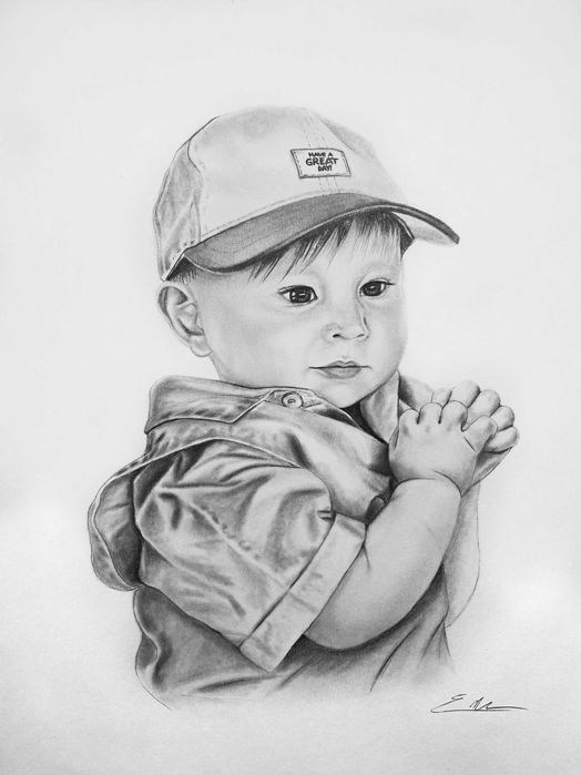 Portret realist in creion / portret personalizat / desen la comanda