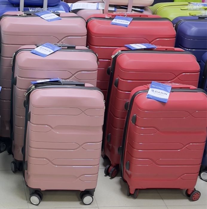 Пътнически куфар за ръчен багаж 55x40x20 см Лек полипропилен 4 колела