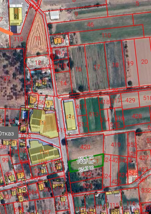 Дава се под наем Парцел в с. Кадиево, Област Пловдив - 1440 кв.м за 0.51 € - Снимка #1
