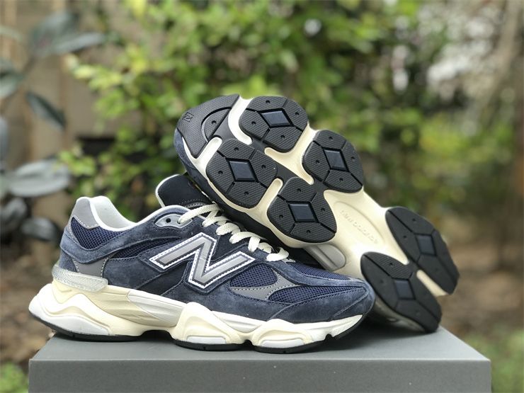 New Balance 9060 Navy White Full Box