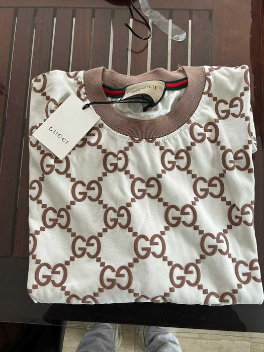 Tricou Gucci Alb Bărbați Nou XXL Fashion Premium