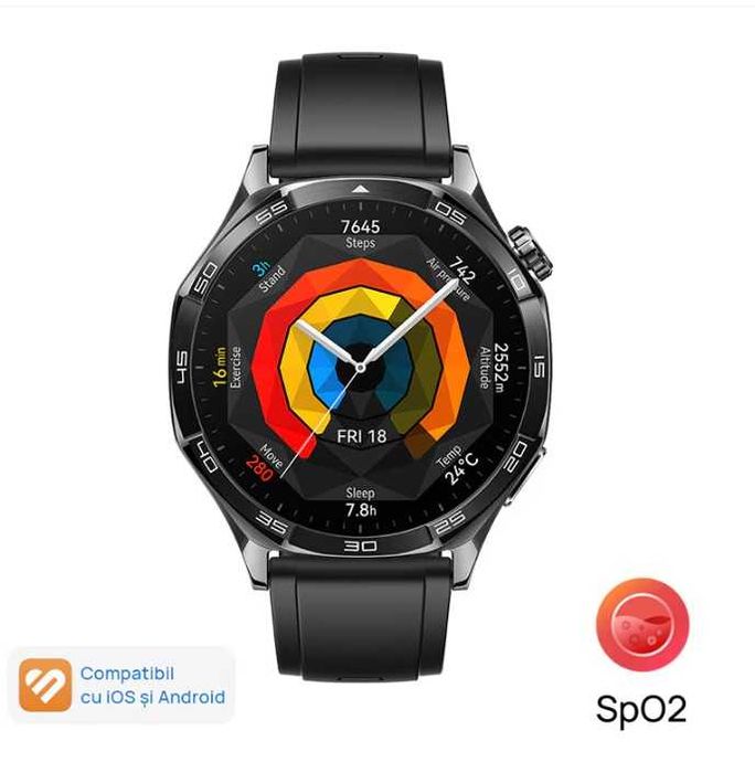 Smartwatch Huawei Watch GT 5, 46MM, Deep Tarnish Stainless Steel Case