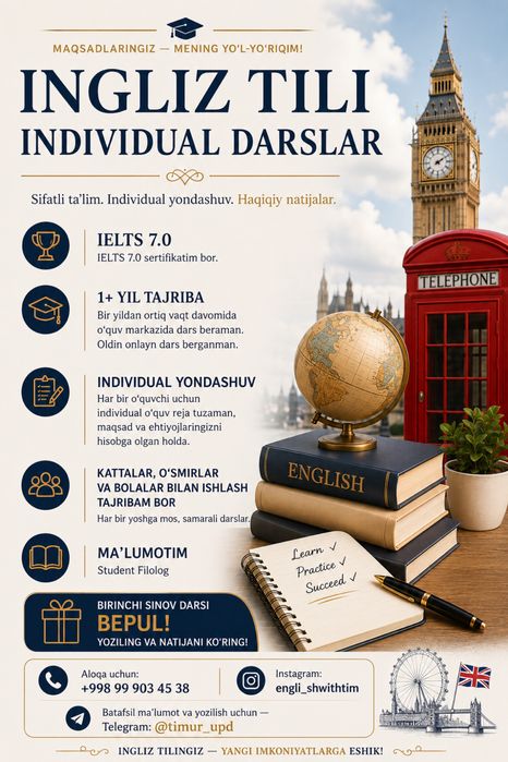 INGLIZ TILI kurslari