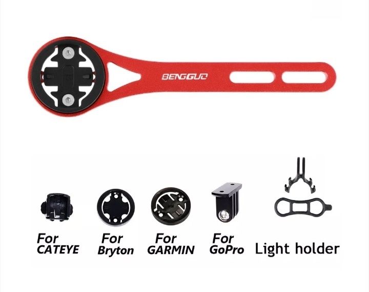 Suport cilcocomputer ghidon cursiera integrat aero aliaj aluminiu BENGUO GPS Garmin Edge Bryton Cateye Go pro lanterna