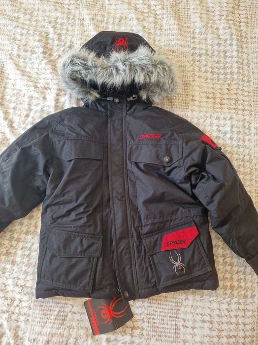Spyder оригинално ски яке, ново, 128, черно с червено