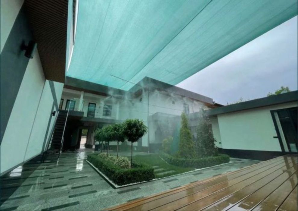 Микроклимат и солнце защитная сетка установка