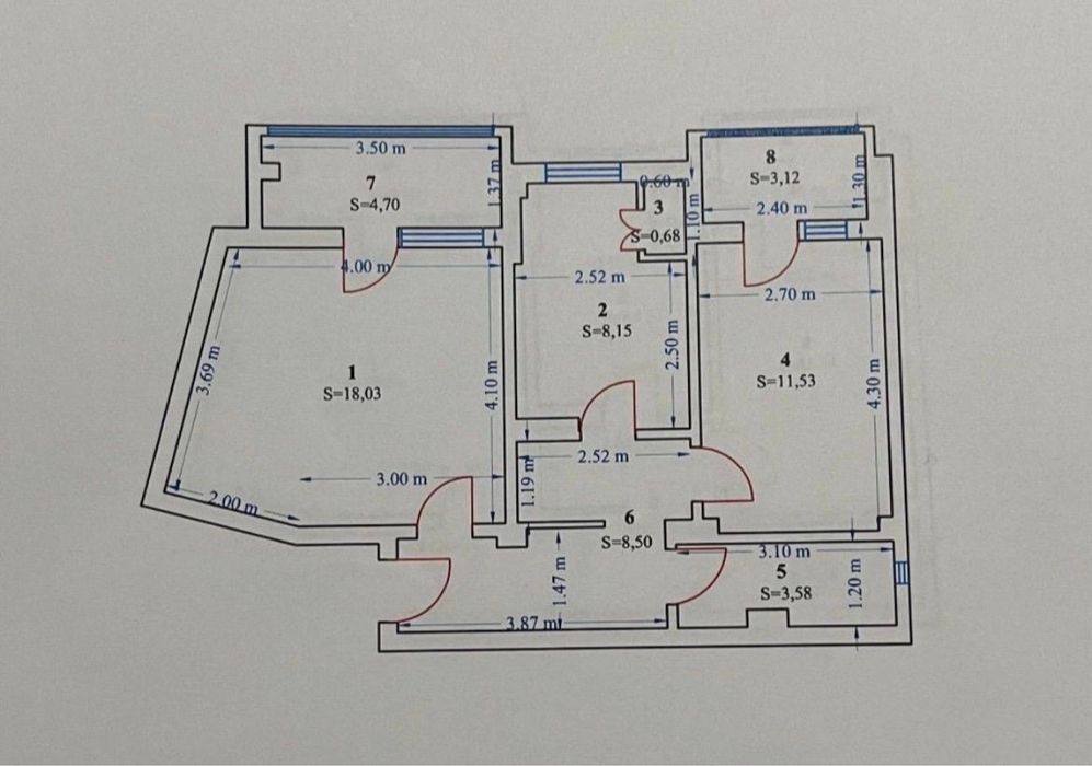 Apartament 2 camere Botoșani