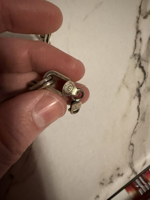 Сребърен ланец и гривна