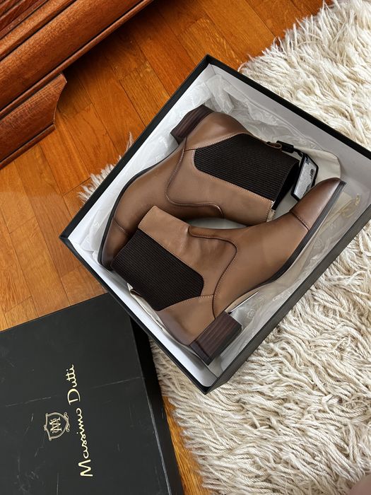 Ghete piele Massimo Dutti