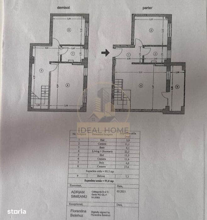 Apartament 3 camere plus 2 locuri de parcare Valea Lupului