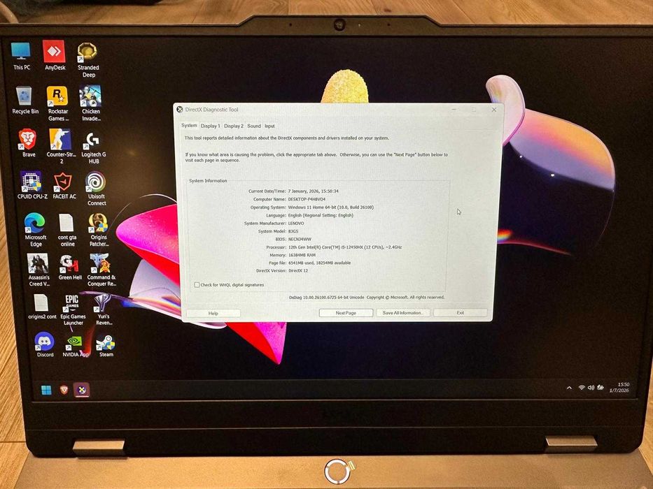 Laptop Gaming Lenovo|RTX 4060|i5-12450HX|16GB DDR5|Garanție PCGarage