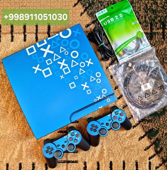 PlayStation 3 slim 320 GB 35 ta o'yini bilan.