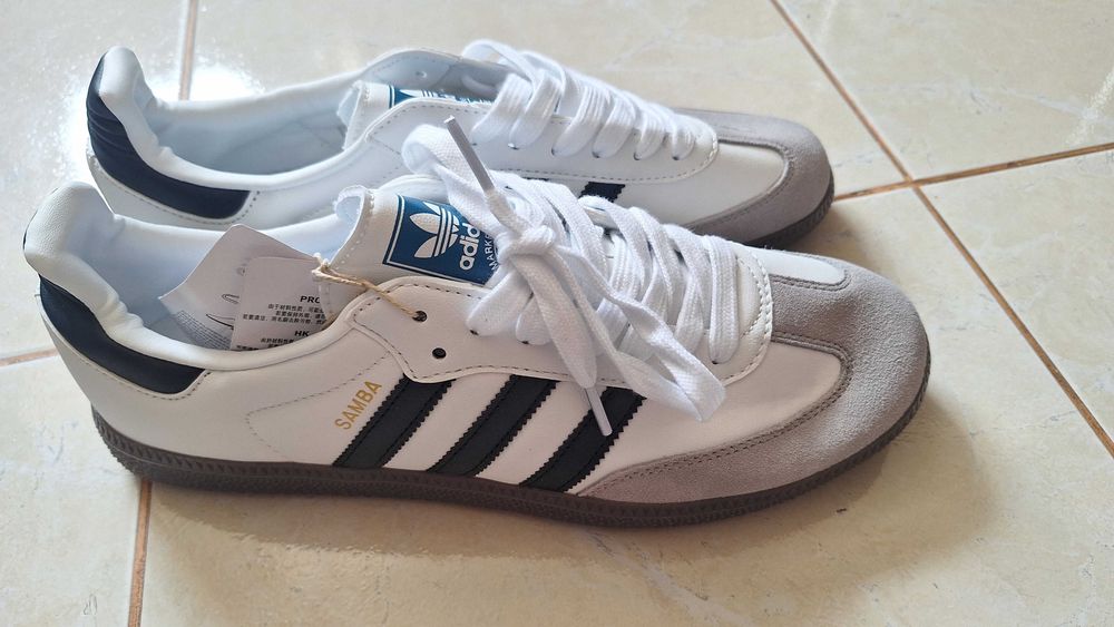 Adidas Samba OG B75806 White Black Grey Mărimea 43⅓ Noi cu Cutie