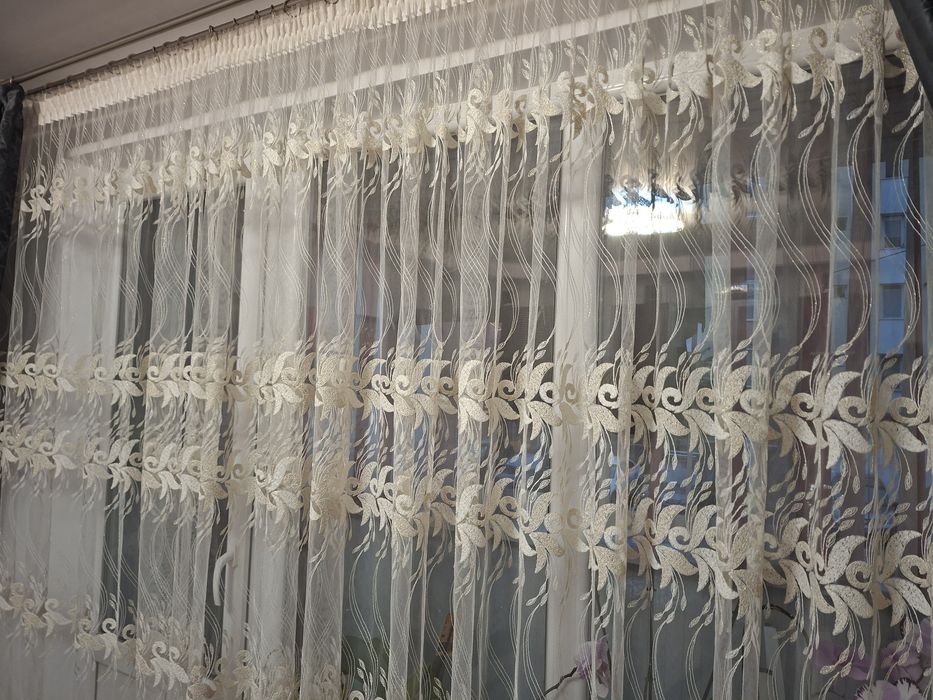 Perdea brodata,7m si draperii  de 4m ,și 2 canafi !!!