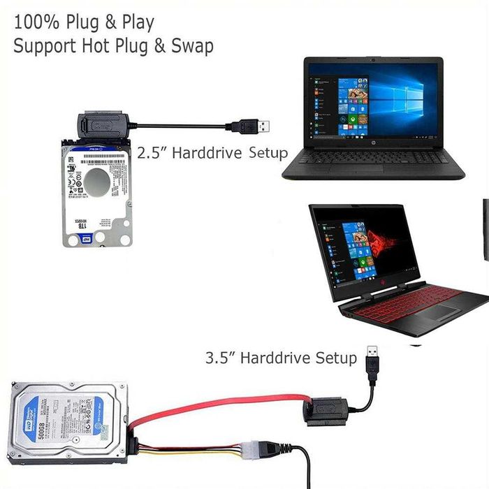 Переходник с USB 2.0 на IDE/SATA/S-ATA 2,5"/HDD 3,5"
