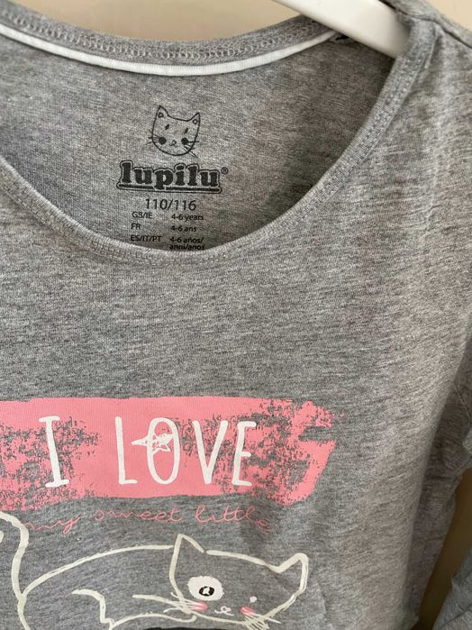 6 блузи с дълъг ръкав за момиче на Lupilu, 110/116 см.