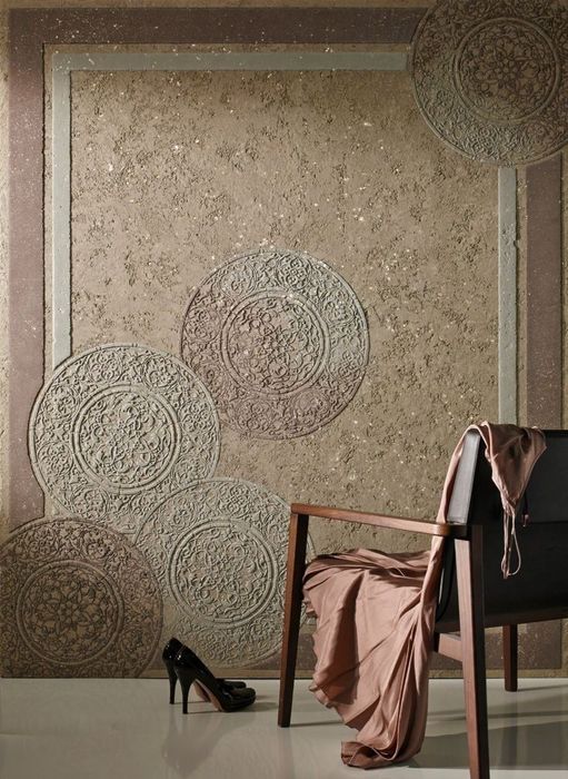 Венецианская, отточенто,  под мрамор, скалы, горы, роспись стен