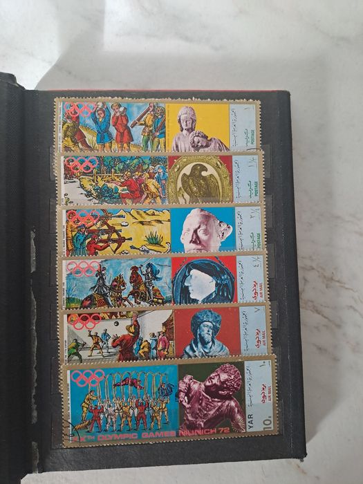 Album Timbre-1930-'68-Diferite Țări Brazilia, Chile, England etc.