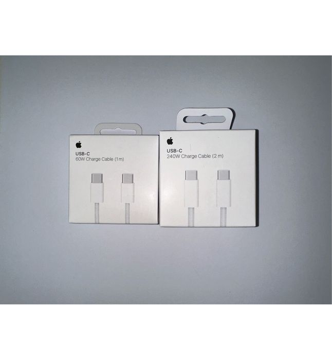 Incarcator rapid Apple 20W USB-C + Cablu Apple USB-C Woven 1m / 2m