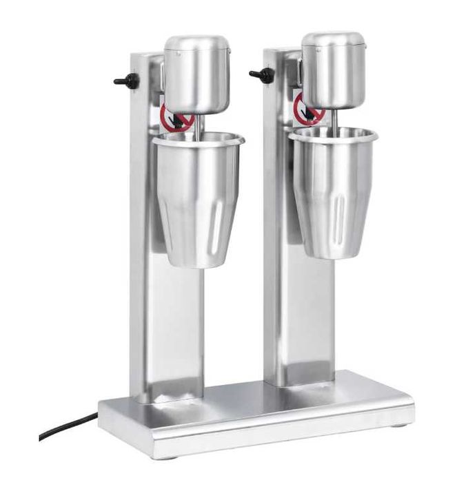 Mixer de milkshake vidaXL, Argintiu, Otel inoxidabil, 36 x 17 x 51 cm