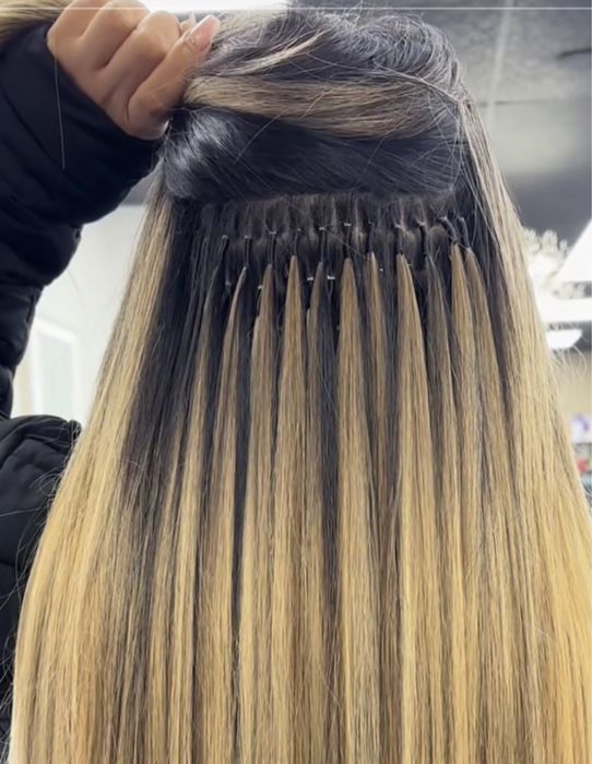 Montaj extensii cu nod brazilian in Bucuresti Salon Linda