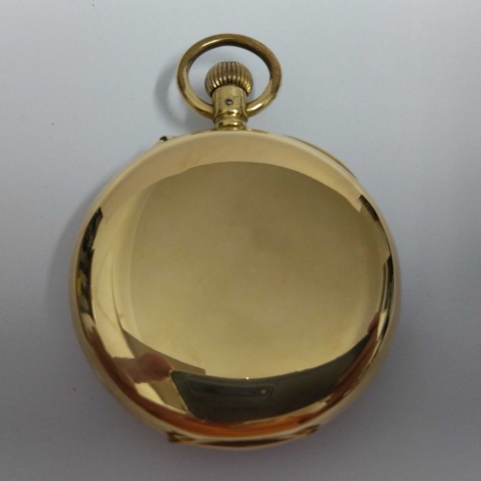 LONGINES джобен часовник, златен 18к, хронограф, перфектен,много рядък