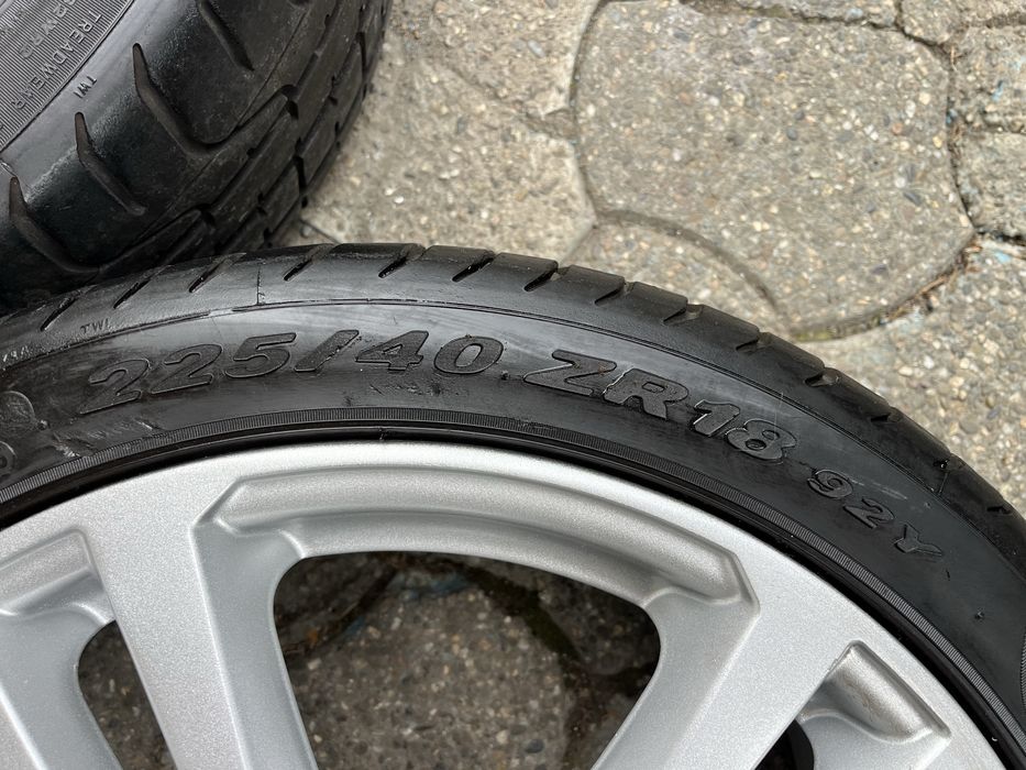 Jante aliaj 5x112mm, anvelope vara 225/40 R18 Audi A3, Vw, Seat, Skoda