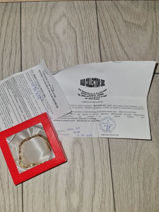 Ceas aur 14K  Geneve dama, functional, 16grame, factura + certificat