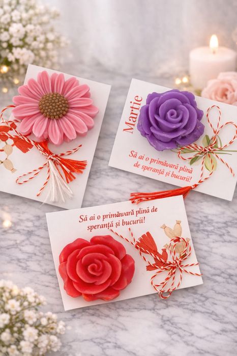 Martisoare parfumate din ceara de soia