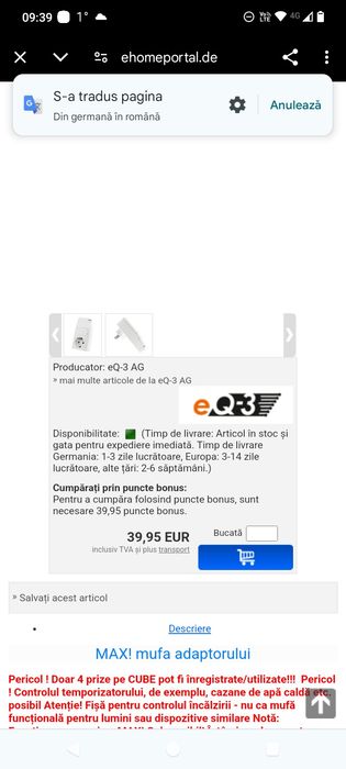 Vand prize plug adapter wireless termostat