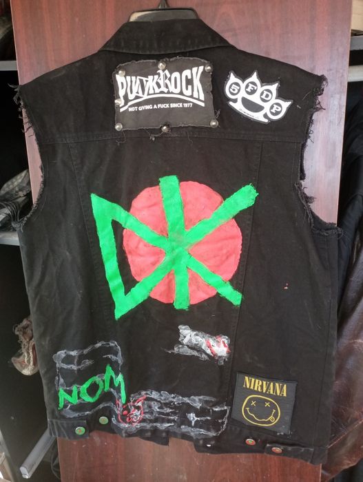 Vestă punk rock Black Premium Ramones M.Manson  Nirvana