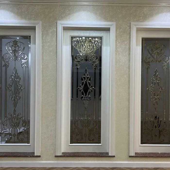 Гулли нақшли ойна витраж ясаб берамиз