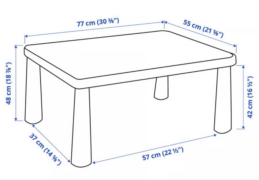 Masă IKEA MAMMUT albă – stare bună