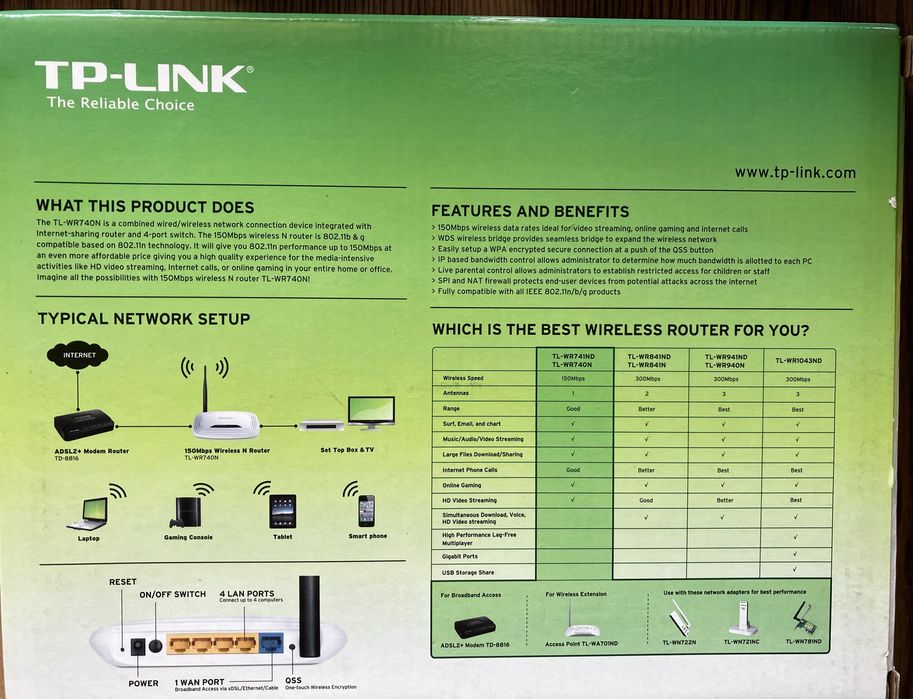 Продавам нов рутер TP link Wireless N