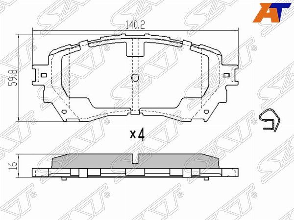 Колодки тормозные перед  Mazda 6