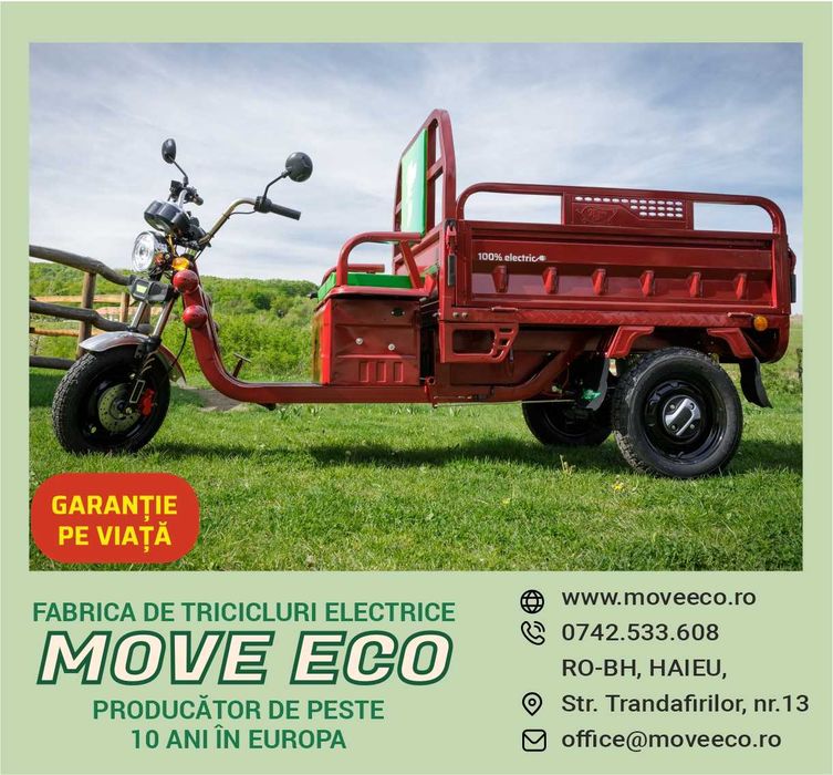 Triciclu electric 60V-45AH omologat CARGO 500 EEC md 2026 * NOU
