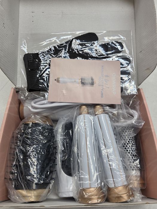 Стилизатор за коса 6в1, йонен сешоар, изправяне, въздушна маша къдрици