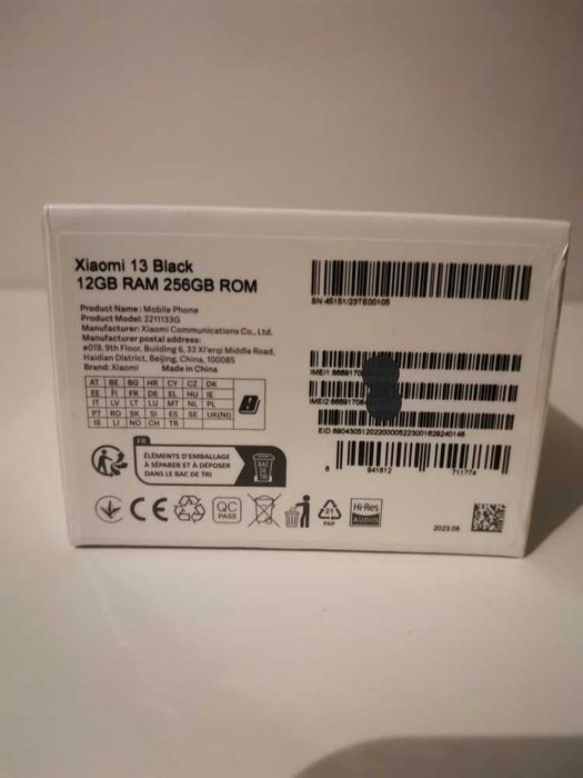 Xiaomi 13 – 12GB RAM / 256GB – Black  Nou / Sigilat – Varianta Premium