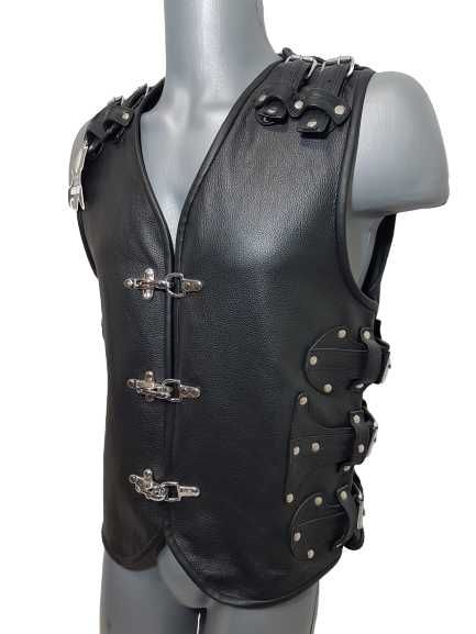 елек Рокерски кожен елек motomall 2019! кожа рокер чопър мото мотор