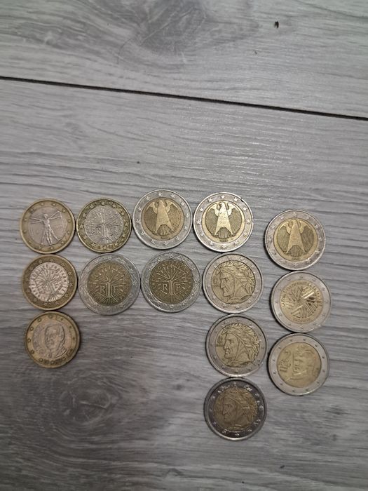 Lot monede 1 și 2 Euro de colecție - Franța, Italia, Germania