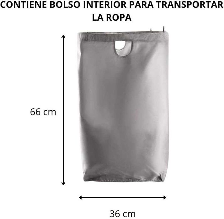 Cos pliabil cu capac pentru rufe murdare 86 litri