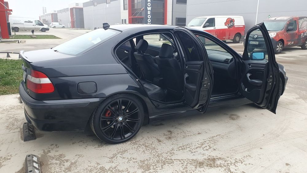 BMW e46 negru mpack 2 BENZINA piele trapa automata 135400 KM reali