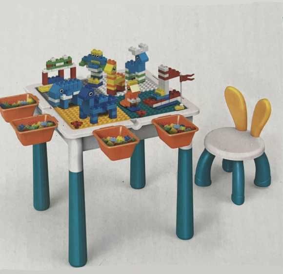 Столик лего Трансформер с игрушками и стульчиком, доставка, рассчрока