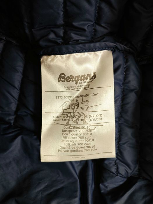 Bergans Оригинално дамско пухено дълго яке Parka с качулка размер М