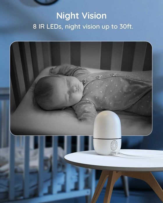 VIRTAVO XD1 Вътрешна охранителна WiFi камера, без изискване за абонамент