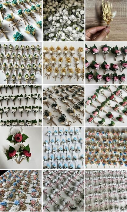 Сватбени бутониери и гривни