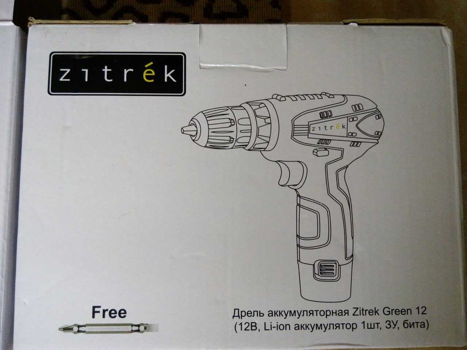 дрель шуруповерт Zitrek с подсветкой, запечатанные