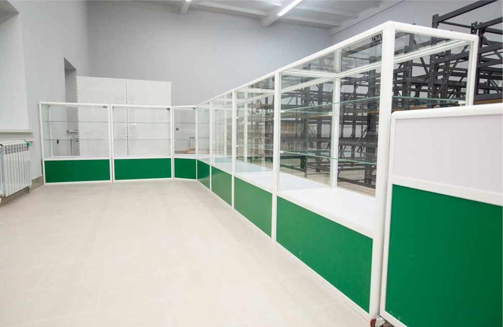 Прилавок витрина, стеклянная, metal oynaly vitrina va prilavkalar