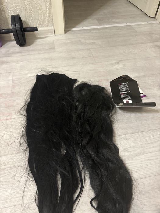 Волосы на типсах на резинке